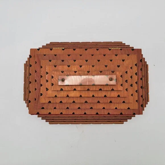 1930's Large Tramp Art Jewelry Box - Picture 4 of 7